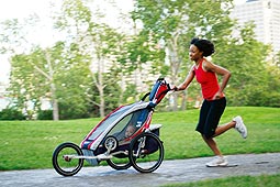 running with jogging stroller